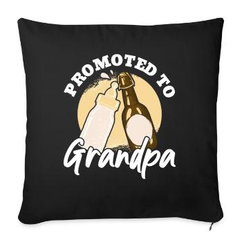 Promu au rang de grand-père - Housse de coussin décorative 45 x 45 cm - noir - Devant