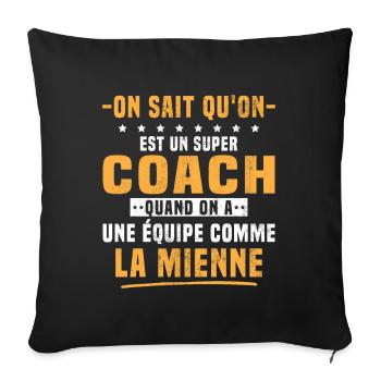 A Great Coach Gift Sports Trainer Humor - Sofa pillowcase 17,3'' x 17,3'' (45 x 45 cm) - black - Front