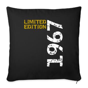 1967 édition limitée cadeau d’anniversaire femme mari - Housse de coussin décorative 45 x 45 cm - noir - Devant