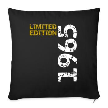 1965 édition limitée anniversaire cadeau femme mari - Housse de coussin décorative 45 x 45 cm - noir - Devant