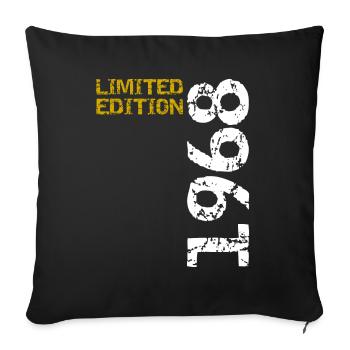 1968 Limited Edition Birthday Gift Wife Husband - Sofa pillowcase 17,3'' x 17,3'' (45 x 45 cm) - black - Front