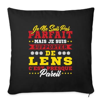 Geschenkidee für Lens-Unterstützer - Sofakissenbezug 45 x 45 cm - Schwarz - Vorne
