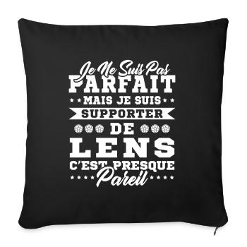 Geschenkidee für Lens-Unterstützer - Sofakissenbezug 45 x 45 cm - Schwarz - Vorne