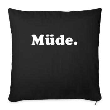 Tired Pajamas Tired Sleep Relax Chill Funny Saying - Sofa pillowcase 17,3'' x 17,3'' (45 x 45 cm) - black - Front