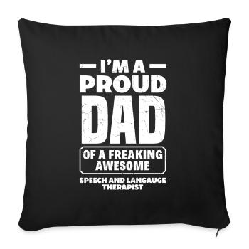 Speech therapist, speech therapist, speech therapist - Sofa pillowcase 17,3'' x 17,3'' (45 x 45 cm) - black - Front