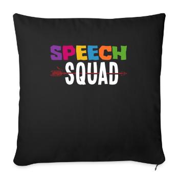 Speech therapist, speech therapist, speech therapist - Sofa pillowcase 17,3'' x 17,3'' (45 x 45 cm) - black - Front