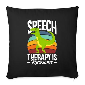 Speech therapist, speech therapist, speech therapist - Sofa pillowcase 17,3'' x 17,3'' (45 x 45 cm) - black - Front