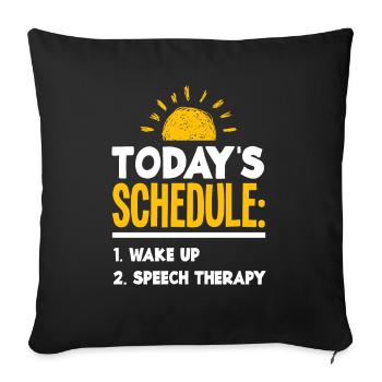 Speech therapist, speech therapist, speech therapist - Sofa pillowcase 17,3'' x 17,3'' (45 x 45 cm) - black - Front