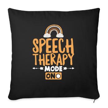 Speech therapist, speech therapist, speech therapist - Sofa pillowcase 17,3'' x 17,3'' (45 x 45 cm) - black - Front