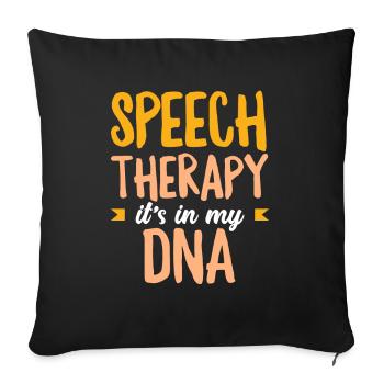 Speech therapist, speech therapist, speech therapist - Sofa pillowcase 17,3'' x 17,3'' (45 x 45 cm) - black - Front