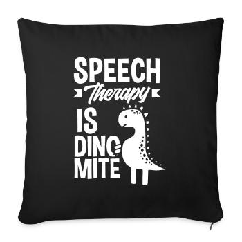 Speech therapist, speech therapist, speech therapist - Sofa pillowcase 17,3'' x 17,3'' (45 x 45 cm) - black - Front