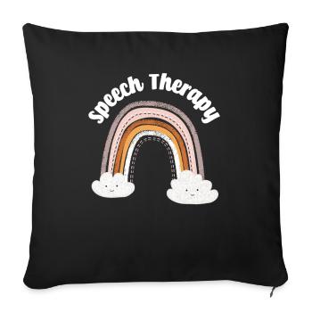 Speech therapist, speech therapist, speech therapist - Sofa pillowcase 17,3'' x 17,3'' (45 x 45 cm) - black - Front