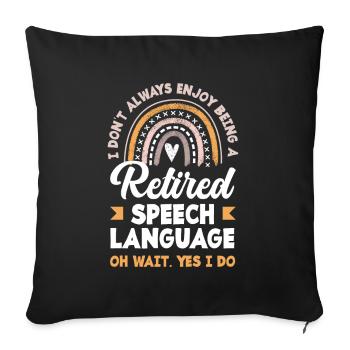 Speech therapist, speech therapist, speech therapist - Sofa pillowcase 17,3'' x 17,3'' (45 x 45 cm) - black - Front
