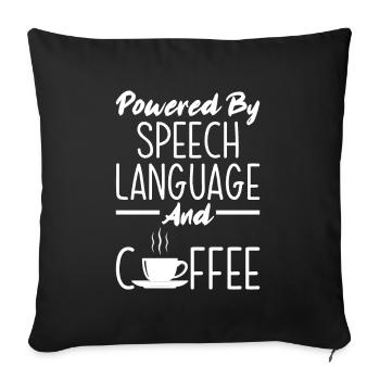 Speech therapist, speech therapist, speech therapist - Sofa pillowcase 17,3'' x 17,3'' (45 x 45 cm) - black - Front