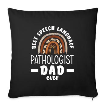 Speech therapist, speech therapist, speech therapist - Sofa pillowcase 17,3'' x 17,3'' (45 x 45 cm) - black - Front