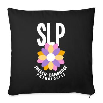 Speech therapist, speech therapist, speech therapist - Sofa pillowcase 17,3'' x 17,3'' (45 x 45 cm) - black - Front