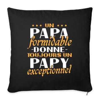A Terrific Dad Grandpa Exceptional Gift - Sofa pillowcase 17,3'' x 17,3'' (45 x 45 cm) - black - Front