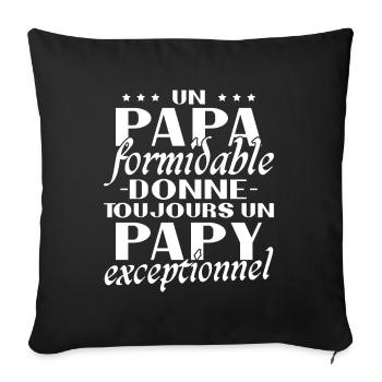 A Terrific Dad Grandpa Exceptional Gift - Sofa pillowcase 17,3'' x 17,3'' (45 x 45 cm) - black - Front
