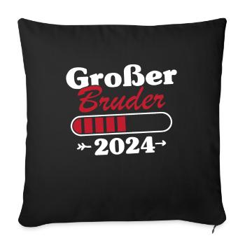 Großer Bruder Loading 2024 - Sofakissenbezug 45 x 45 cm - Schwarz - Vorne