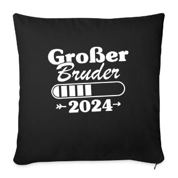 Großer Bruder Loading 2024 - Sofakissenbezug 45 x 45 cm - Schwarz - Vorne