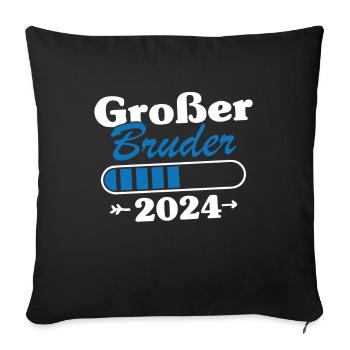 Großer Bruder Loading 2024 - Sofakissenbezug 45 x 45 cm - Schwarz - Vorne