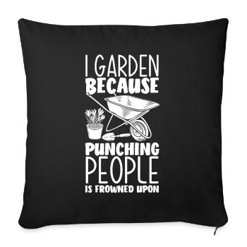 Jardinier, Jardinier, Jardinier, Jardinier Amateur, Plantes - Housse de coussin décorative 45 x 45 cm - noir - Devant