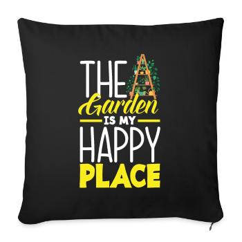 Jardinier, Jardinier, Jardinier, Jardinier Amateur, Plantes - Housse de coussin décorative 45 x 45 cm - noir - Devant