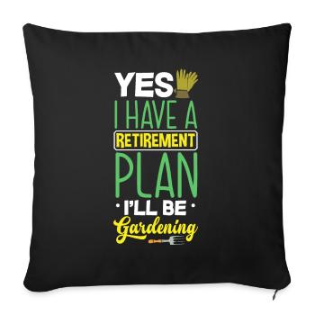Jardinier, Jardinier, Jardinier, Jardinier Amateur, Plantes - Housse de coussin décorative 45 x 45 cm - noir - Devant