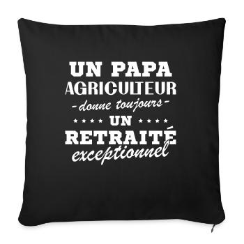 A Farmer Dad Gives an Exceptional Retiree - Sofa pillowcase 17,3'' x 17,3'' (45 x 45 cm) - black - Front