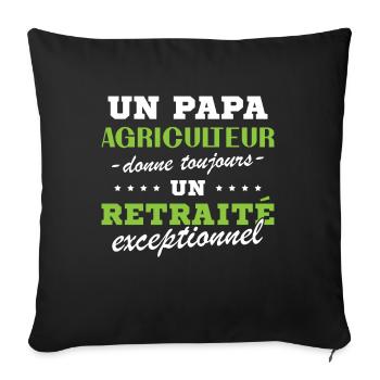 A Farmer Dad Gives an Exceptional Retiree - Sofa pillowcase 17,3'' x 17,3'' (45 x 45 cm) - black - Front