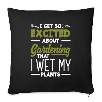 Jardinier, Jardinier, Jardinier, Jardinier Amateur, Plantes - Housse de coussin décorative 45 x 45 cm - noir - Devant