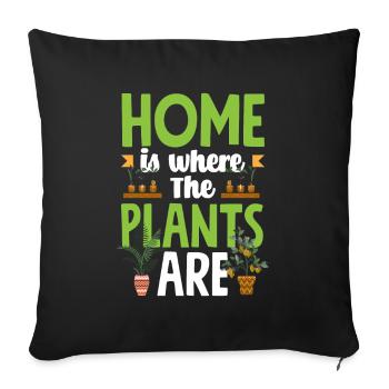 Jardinier, Jardinier, Jardinier, Jardinier Amateur, Plantes - Housse de coussin décorative 45 x 45 cm - noir - Devant