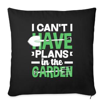 Jardinier, Jardinier, Jardinier, Jardinier Amateur, Plantes - Housse de coussin décorative 45 x 45 cm - noir - Devant