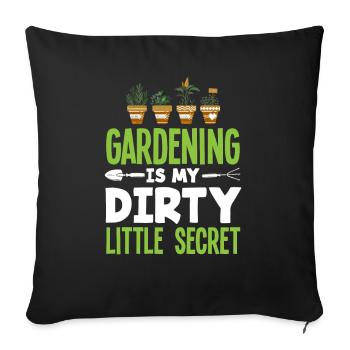 Jardinier, Jardinier, Jardinier, Jardinier Amateur, Plantes - Housse de coussin décorative 45 x 45 cm - noir - Devant