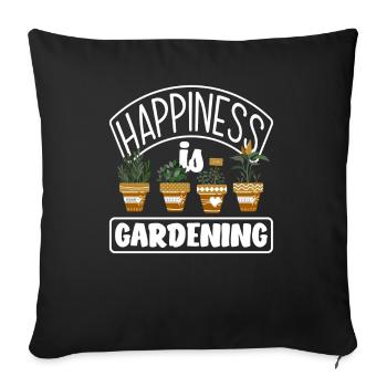 Jardinier, Jardinier, Jardinier, Jardinier Amateur, Plantes - Housse de coussin décorative 45 x 45 cm - noir - Devant