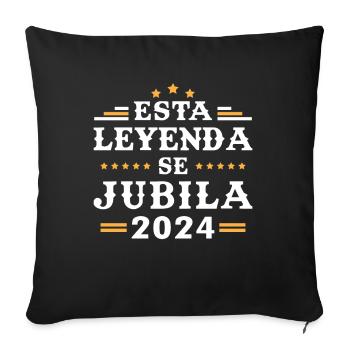 This legend retires 2024 - Sofa pillowcase 17,3'' x 17,3'' (45 x 45 cm) - black - Front