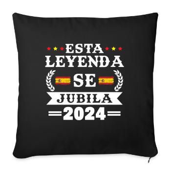 This legend retires 2024 - Sofa pillowcase 17,3'' x 17,3'' (45 x 45 cm) - black - Front