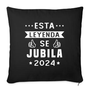 This legend retires 2024 - Sofa pillowcase 17,3'' x 17,3'' (45 x 45 cm) - black - Front