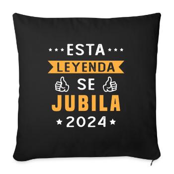 This legend retires 2024 - Sofa pillowcase 17,3'' x 17,3'' (45 x 45 cm) - black - Front