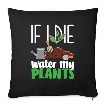 Jardinier, Jardinier, Jardinier, Jardinier Amateur, Plantes - Housse de coussin décorative 45 x 45 cm - noir - Devant