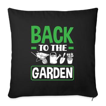 Jardinier, Jardinier, Jardinier, Jardinier Amateur, Plantes - Housse de coussin décorative 45 x 45 cm - noir - Devant