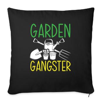 Jardinier, Jardinier, Jardinier, Jardinier Amateur, Plantes - Housse de coussin décorative 45 x 45 cm - noir - Devant