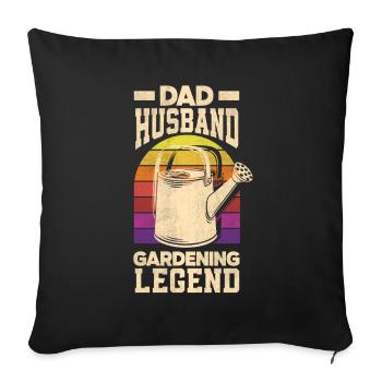 Jardinier, Jardinier, Jardinier, Jardinier Amateur, Plantes - Housse de coussin décorative 45 x 45 cm - noir - Devant