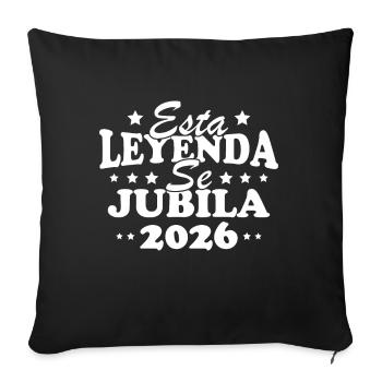 This legend retires in 2026 - Sofa pillowcase 17,3'' x 17,3'' (45 x 45 cm) - black - Front
