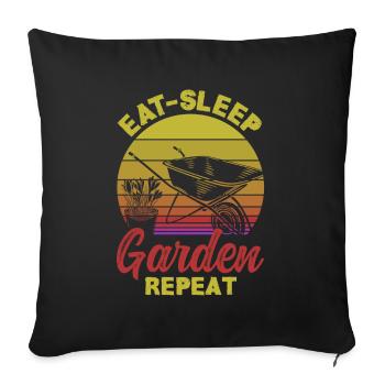 Jardinier, Jardinier, Jardinier, Jardinier Amateur, Plantes - Housse de coussin décorative 45 x 45 cm - noir - Devant