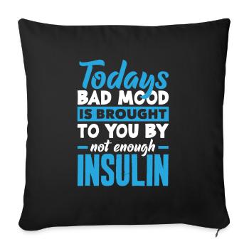 T1D Diabetes Type 1 Diabetic Gift - Sofa pillowcase 17,3'' x 17,3'' (45 x 45 cm) - black - Front