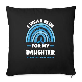T1D Diabetes Type 1 Diabetic Gift - Sofa pillowcase 17,3'' x 17,3'' (45 x 45 cm) - black - Front