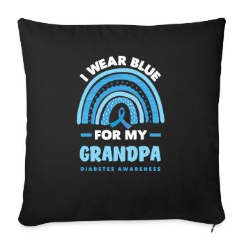 T1D Diabetes Type 1 Diabetic Gift - Sofa pillowcase 17,3'' x 17,3'' (45 x 45 cm) - black - Front