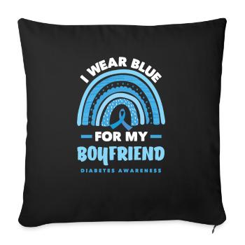 T1D Diabetes Typ 1 Diabetiker Geschenk - Sofakissenbezug 45 x 45 cm - Schwarz - Vorne