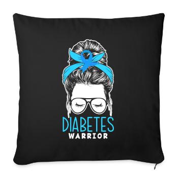 T1D Diabetes Type 1 Diabetic Gift - Sofa pillowcase 17,3'' x 17,3'' (45 x 45 cm) - black - Front